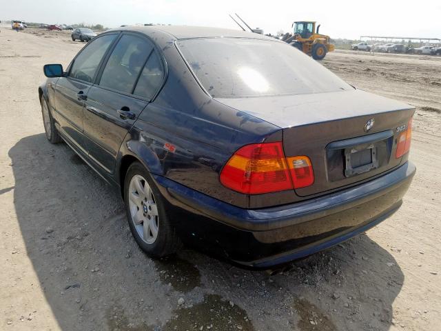 WBAEV33412KL69753 - 2002 BMW 325 I BLUE photo 3