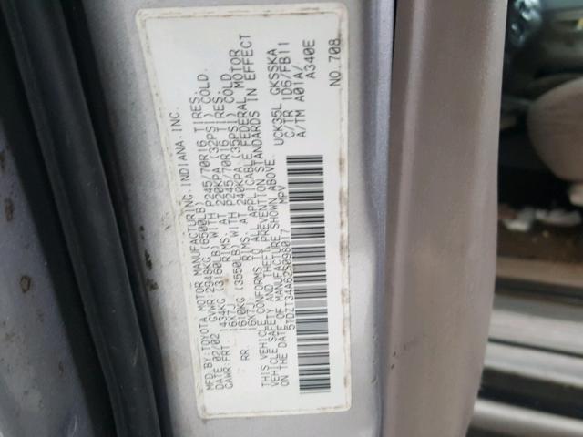 5TDZT34A62S098017 - 2002 TOYOTA SEQUOIA SR SILVER photo 10