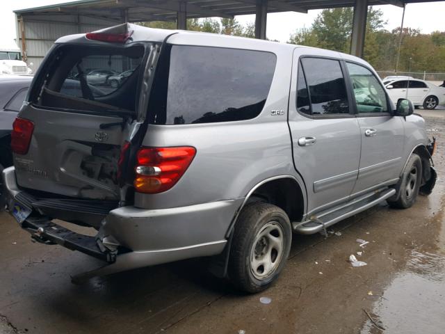 5TDZT34A62S098017 - 2002 TOYOTA SEQUOIA SR SILVER photo 4