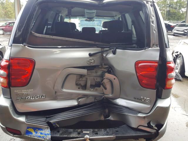 5TDZT34A62S098017 - 2002 TOYOTA SEQUOIA SR SILVER photo 9