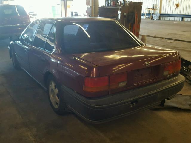 1HGCB7541NA137141 - 1992 HONDA ACCORD DX MAROON photo 3