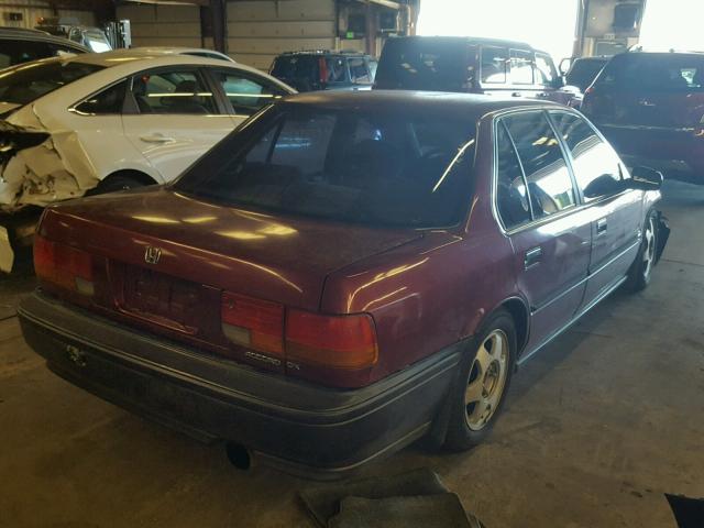 1HGCB7541NA137141 - 1992 HONDA ACCORD DX MAROON photo 4