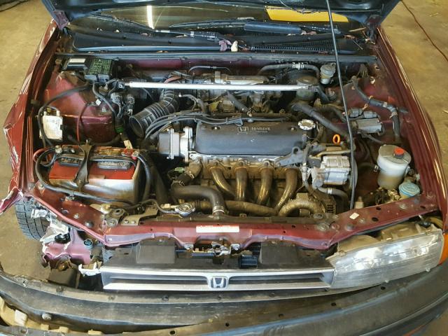 1HGCB7541NA137141 - 1992 HONDA ACCORD DX MAROON photo 7