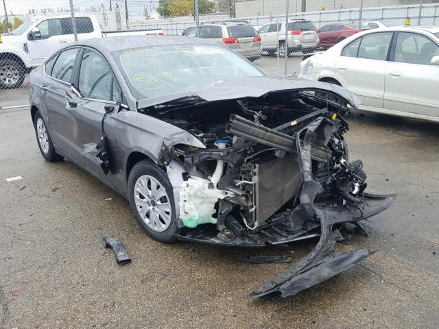 3FA6P0G71DR259973 - 2013 FORD FUSION S GRAY photo 1