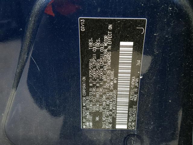 JTLZE4FE9DJ044585 - 2013 TOYOTA SCION XB Mavi foto 10