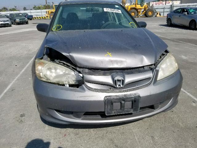 1HGES16395L016647 - 2005 HONDA CIVIC DX V CHARCOAL photo 9