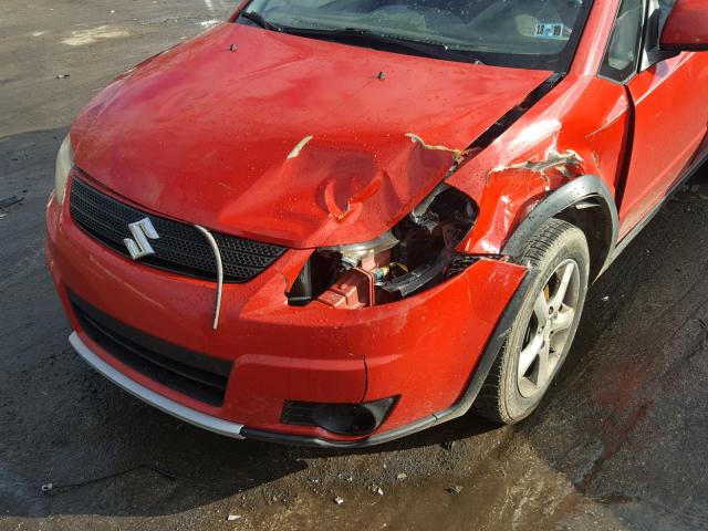 JS2YB413275108409 - 2007 SUZUKI SX4 RED photo 9