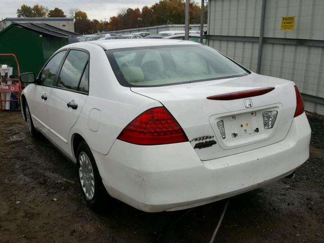 1HGCM56197A127768 - 2007 HONDA ACCORD VAL WHITE photo 3