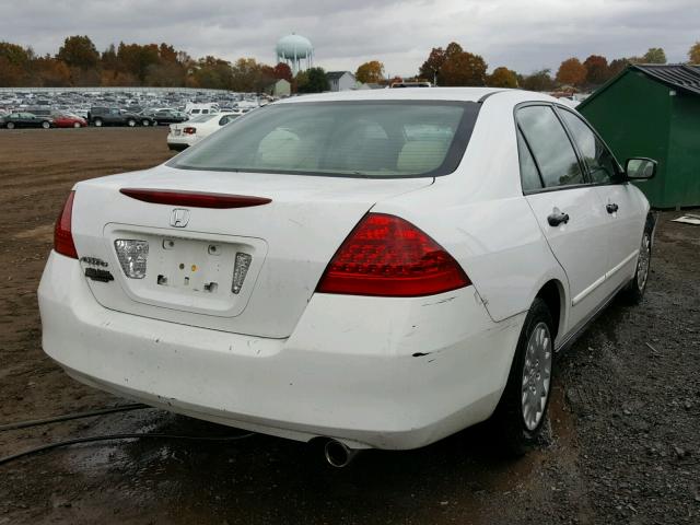 1HGCM56197A127768 - 2007 HONDA ACCORD VAL WHITE photo 4