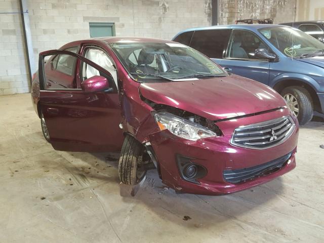 ML32F3FJ5JHF07154 - 2018 MITSUBISHI MIRAGE G4 BURGUNDY photo 1