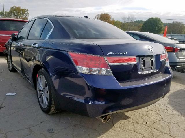 1HGCP3F8XCA024765 - 2012 HONDA ACCORD EXL BLUE photo 3