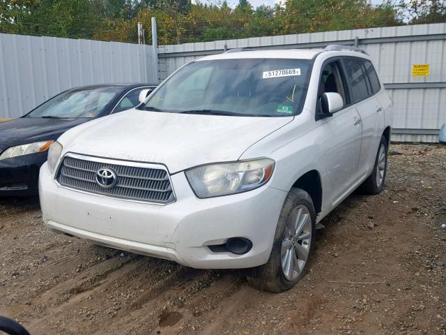 JTEEW41A282000502 - 2008 TOYOTA HIGHLANDER WHITE photo 2