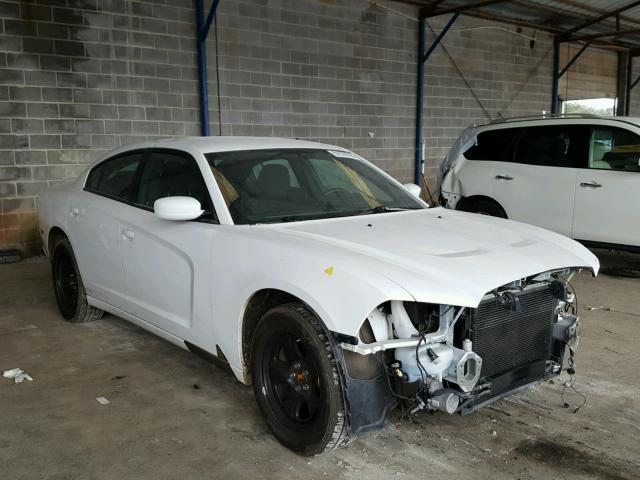 2C3CDXAT1EH348352 - 2014 DODGE CHARGER PO WHITE photo 1