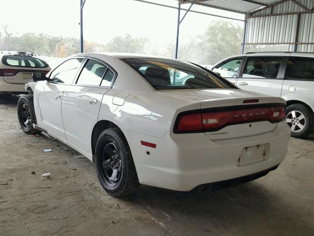 2C3CDXAT1EH348352 - 2014 DODGE CHARGER PO WHITE photo 3