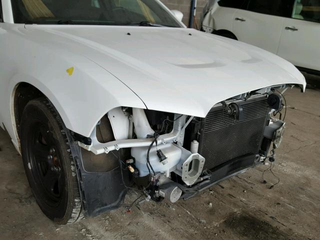 2C3CDXAT1EH348352 - 2014 DODGE CHARGER PO WHITE photo 9