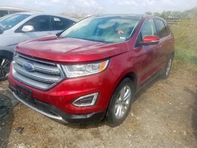 2FMPK3J87HBB40972 - 2017 FORD EDGE SEL MAROON photo 2