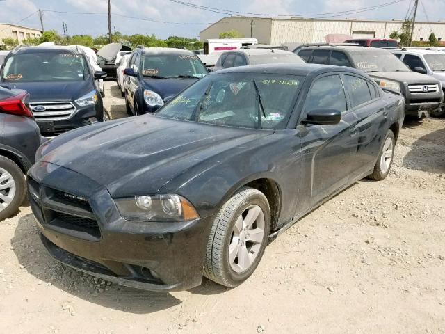 2C3CDXBG7DH594662 - 2013 DODGE CHARGER SE BLACK photo 2