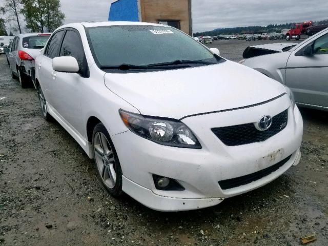 1NXBE40E09Z089258 - 2009 TOYOTA COROLLA XR WHITE photo 1