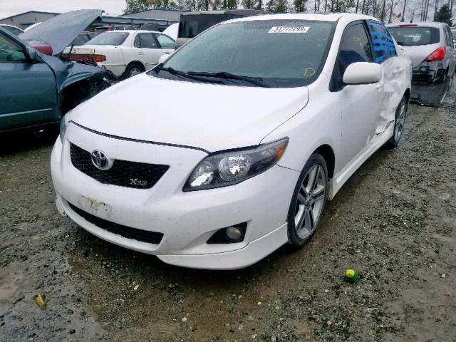 1NXBE40E09Z089258 - 2009 TOYOTA COROLLA XR WHITE photo 2