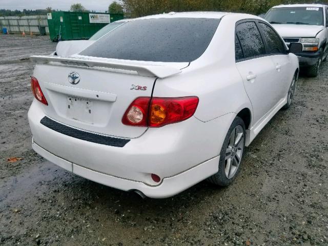 1NXBE40E09Z089258 - 2009 TOYOTA COROLLA XR WHITE photo 4