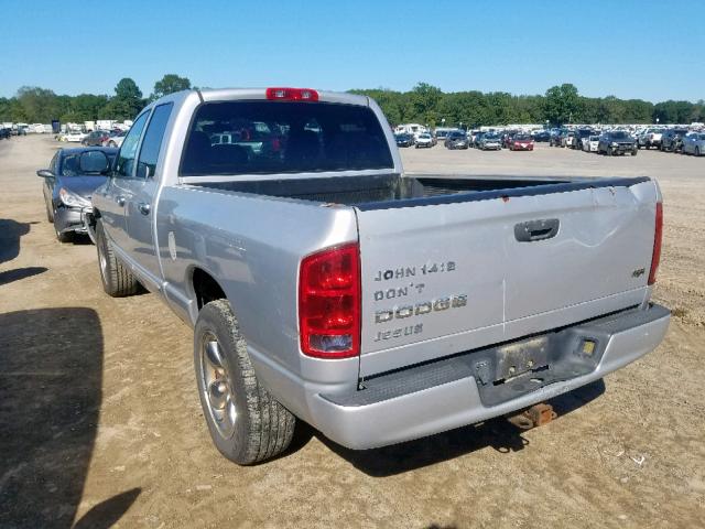 1D7HA18D34S673328 - 2004 DODGE RAM 1500 S SILVER photo 3