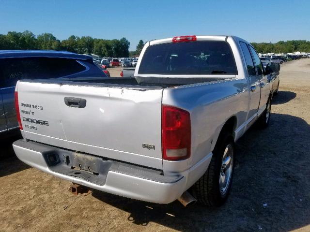 1D7HA18D34S673328 - 2004 DODGE RAM 1500 S SILVER photo 4