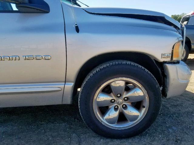 1D7HA18D34S673328 - 2004 DODGE RAM 1500 S SILVER photo 9