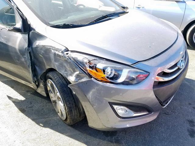 KMHD35LEXDU075246 - 2013 HYUNDAI ELANTRA GT GRAY photo 9