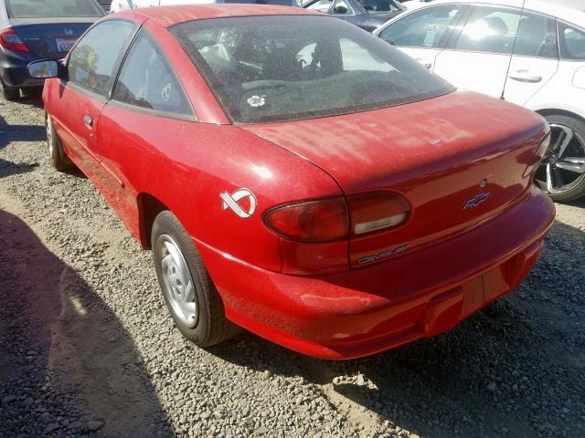 1G1JC1240X7121641 - 1999 CHEVROLET CAVALIER B RED photo 3