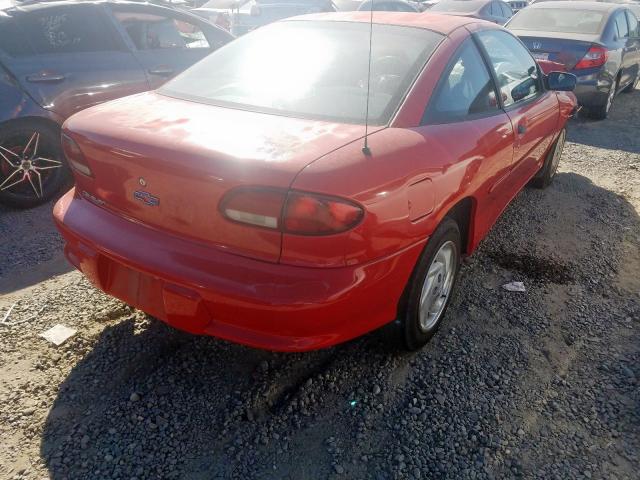 1G1JC1240X7121641 - 1999 CHEVROLET CAVALIER B RED photo 4