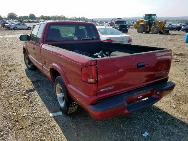 1GCCS19W528113595 - 2002 CHEVROLET S TRUCK S1 RED photo 3