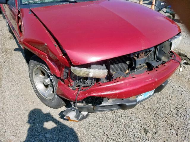 1GCCS19W528113595 - 2002 CHEVROLET S TRUCK S1 RED photo 9