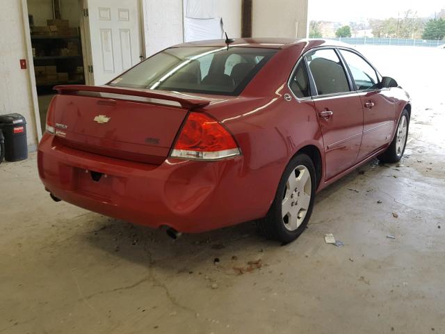 2G1WD58C179144434 - 2007 CHEVROLET IMPALA SUP Қызыл фото 4