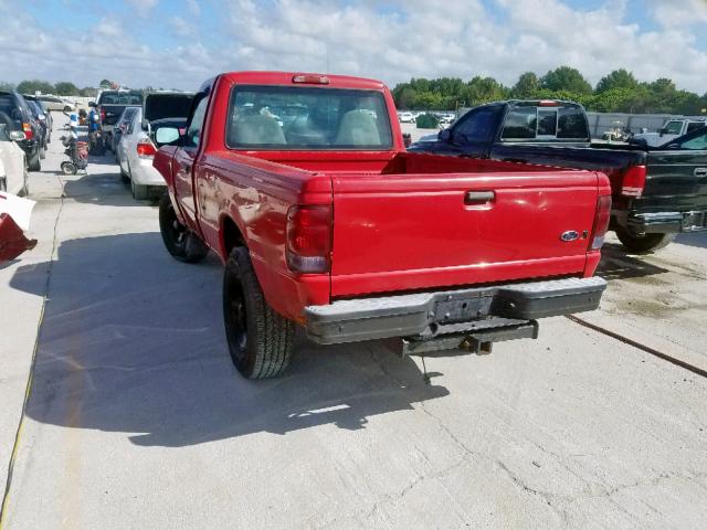 1FTYR10V5YPA89030 - 2000 FORD RANGER RED photo 3