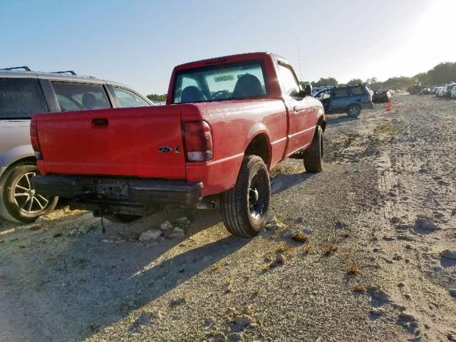 1FTYR10V5YPA89030 - 2000 FORD RANGER RED photo 4