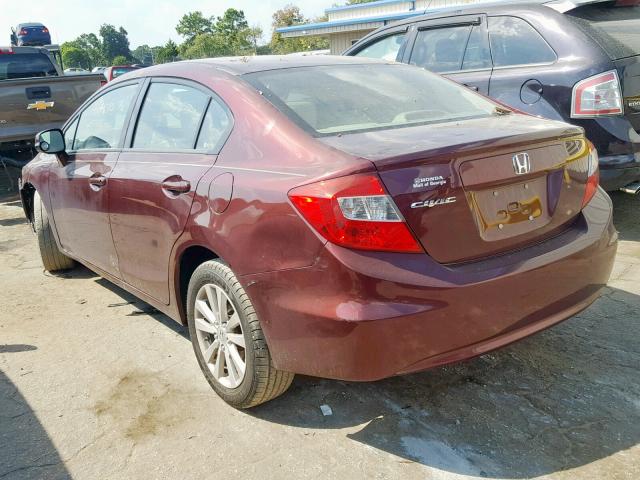 19XFB2F96CE047275 - 2012 HONDA CIVIC EXL 红色 照片 3