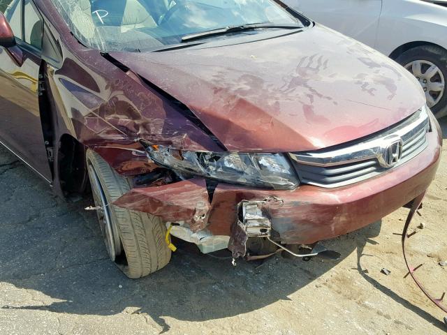 19XFB2F96CE047275 - 2012 HONDA CIVIC EXL 红色 照片 9