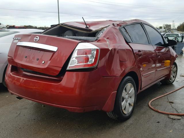 3N1AB6AP5CL746306 - 2012 NISSAN SENTRA 2.0 MAROON photo 4