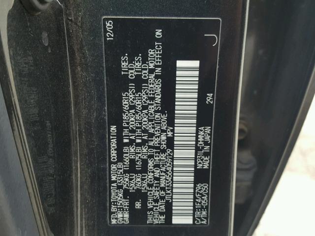 JTLKT334564059129 - 2006 TOYOTA SCION XB Qara foto 10