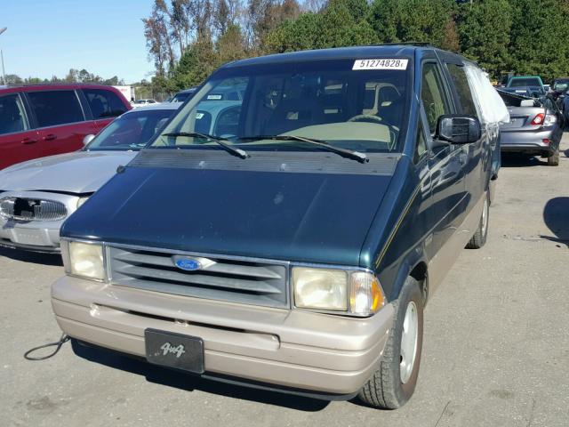 1FMDA41X4VZA48276 - 1997 FORD AEROSTAR GREEN photo 2