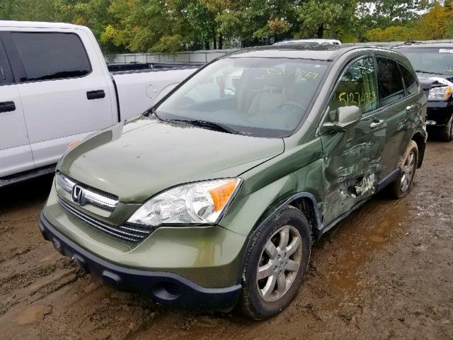 JHLRE48767C041519 - 2007 HONDA CR-V EXL GREEN photo 2