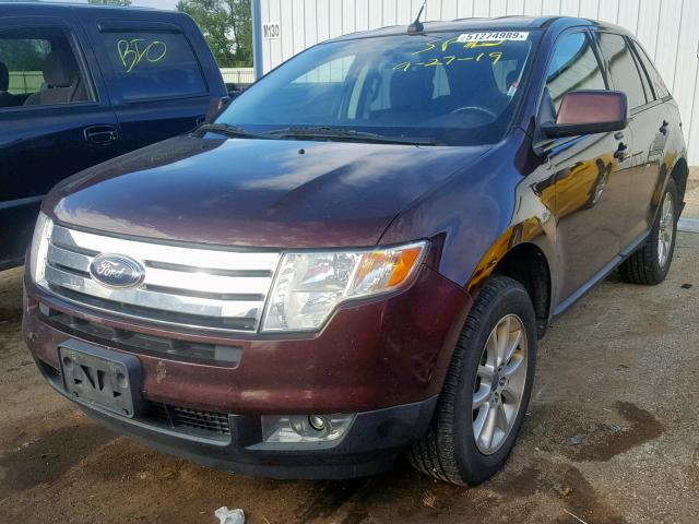 2FMDK4JC8ABA75133 - 2010 FORD EDGE SEL MAROON photo 2