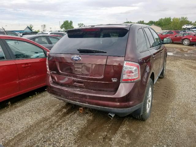 2FMDK4JC8ABA75133 - 2010 FORD EDGE SEL MAROON photo 4