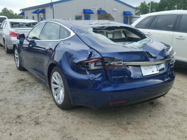 5YJSA1E24JF245795 - 2018 TESLA MODEL S BLUE photo 3