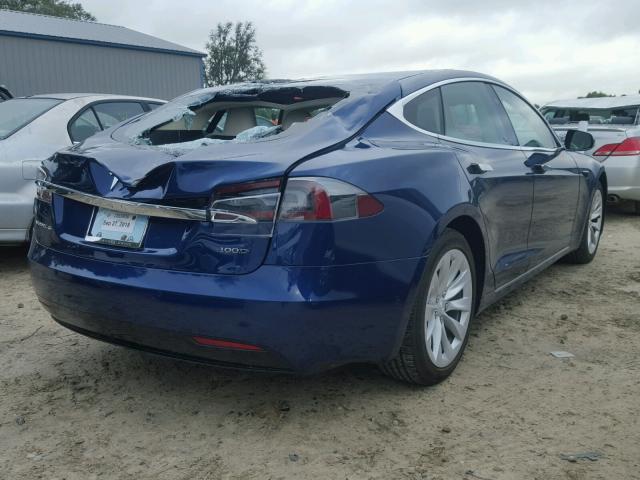 5YJSA1E24JF245795 - 2018 TESLA MODEL S BLUE photo 4