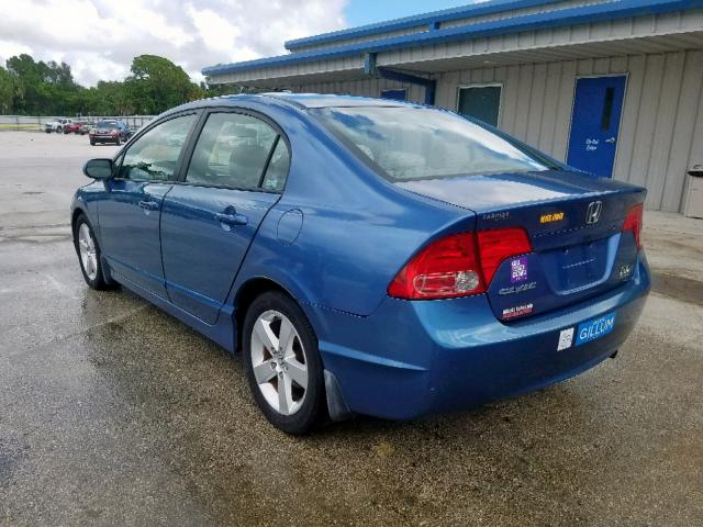 1HGFA16867L104965 - 2007 HONDA CIVIC EX BLUE photo 3