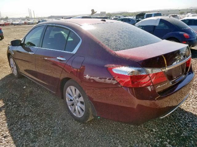 1HGCR2F88EA082915 - 2014 HONDA ACCORD EXL MAROON photo 3