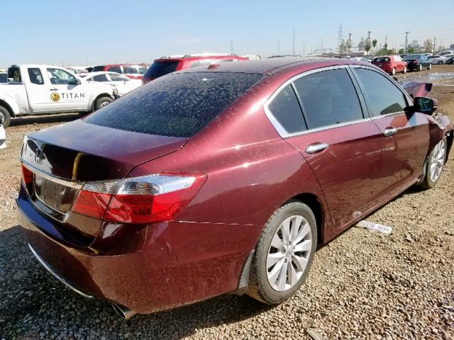 1HGCR2F88EA082915 - 2014 HONDA ACCORD EXL MAROON photo 4