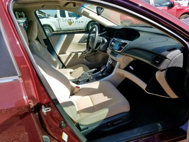 1HGCR2F88EA082915 - 2014 HONDA ACCORD EXL MAROON photo 5