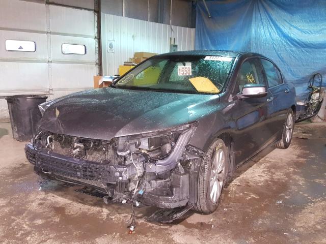 1HGCR2F88DA009851 - 2013 HONDA ACCORD EXL GRAY photo 2